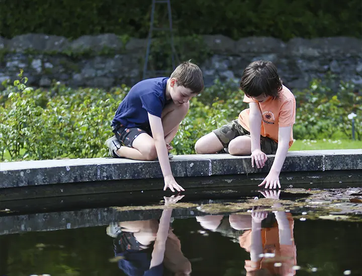 kids in garden at Ardgillan Castle