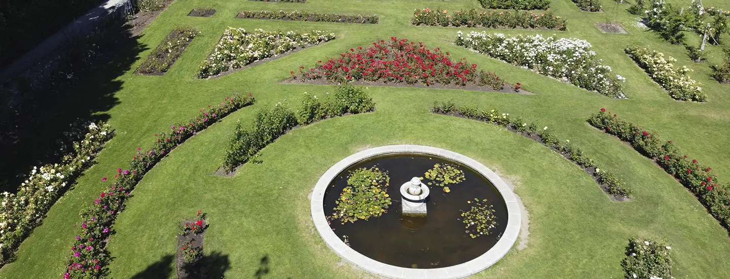 aerial view of garden at Ardgillan Castle