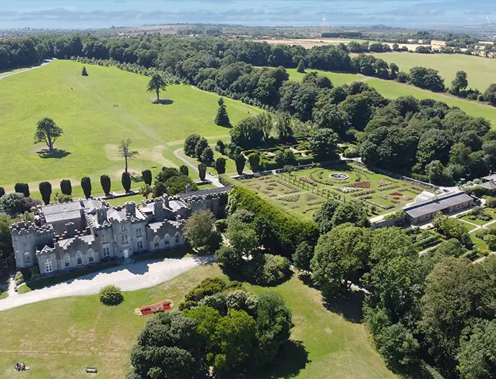 Castle and demense aerial view