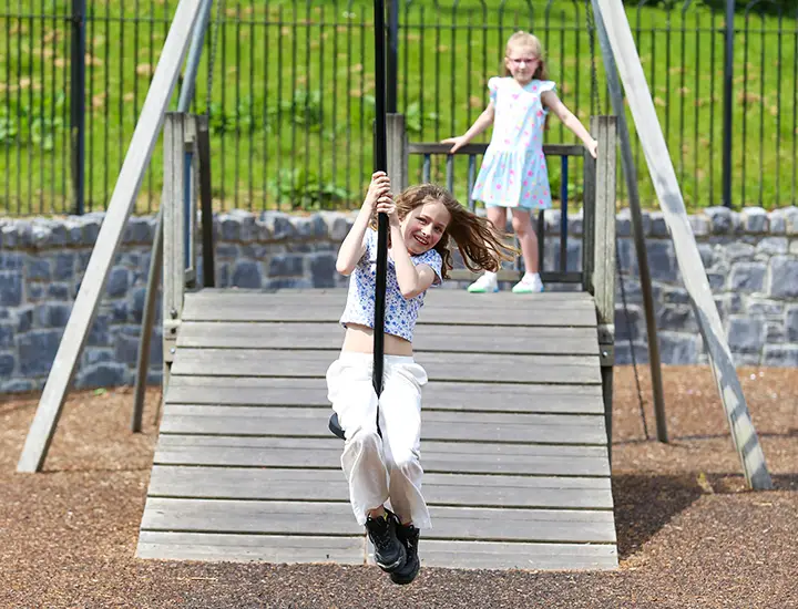 kids playing in the playground