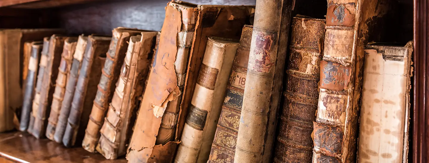 books on bookshelf