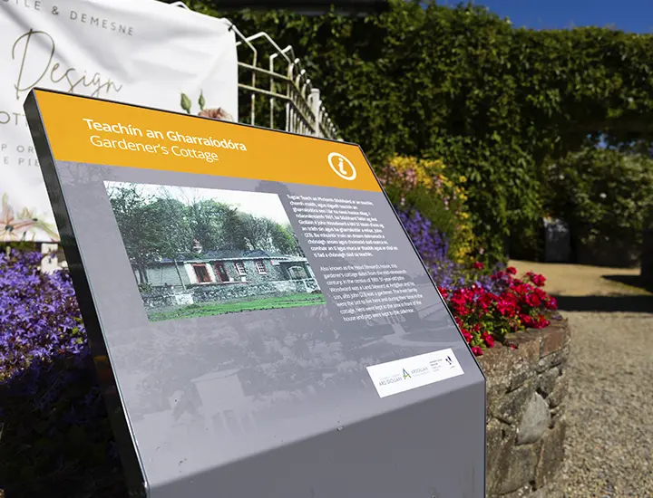 info table of Gardeners cottage at Ardgillan Castle